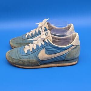 Vintage 1980s Nike Diablo Blue Nylon Suede Sneakers Women’s 7.5 Rep. of Korea
